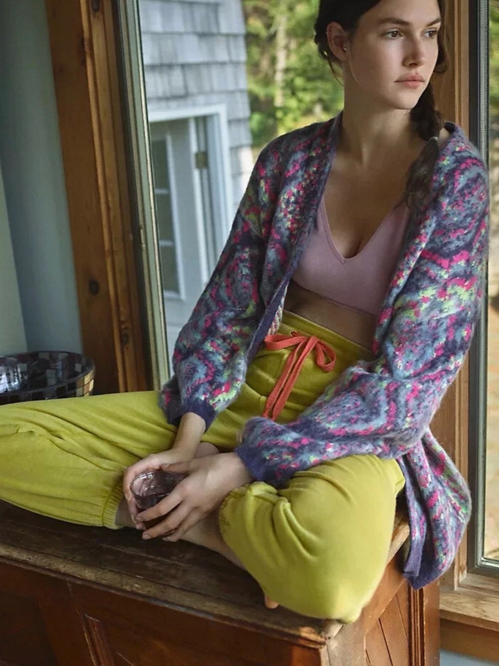 Anthropologie Maeve Peggy Python Cardigan Sweater